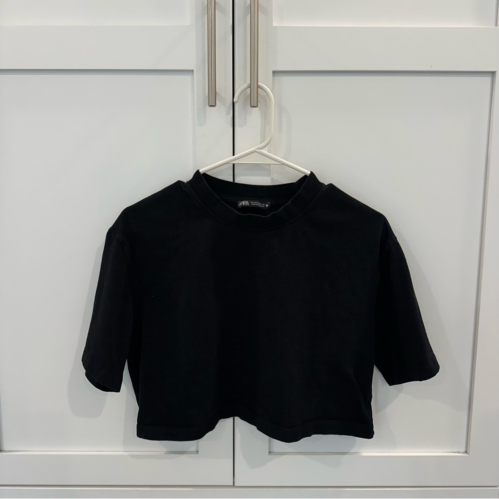 Zara Black Short Sleeve Tee